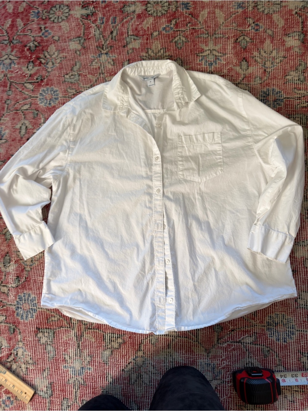White Old Navy Boyfriend Shirt
